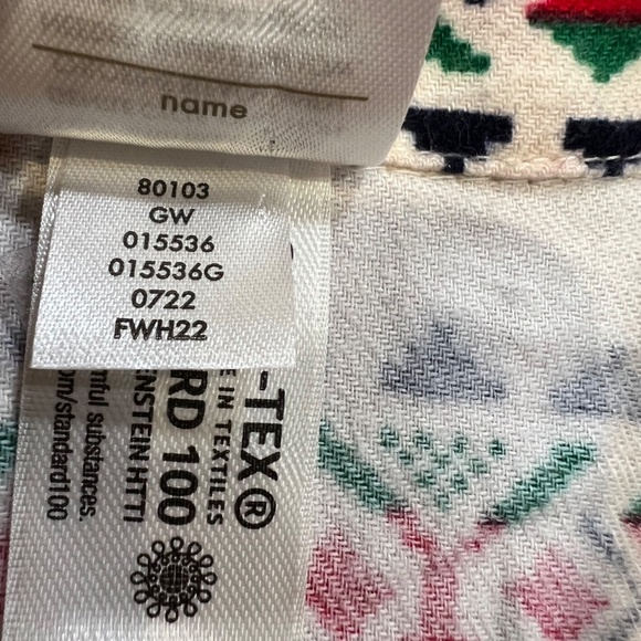 Hanna Andersson Dear Deer Holiday Flannel Scandinavian Night Shirt Nightgown M - Picture 8 of 12